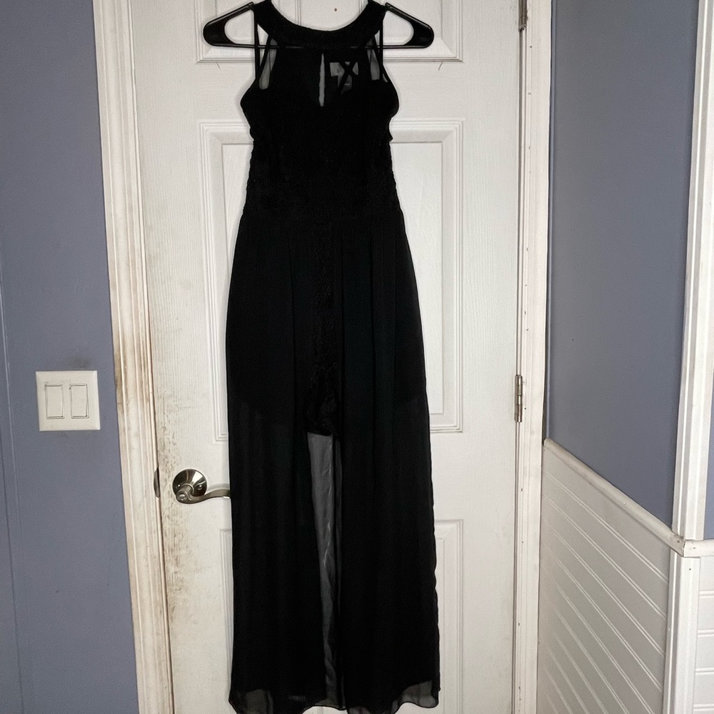 Sweet Storm Black Lace Bodice Jumpsuit